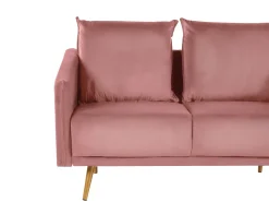 Online Beliani Sohvasetti Samettinen Vaaleanpunainen Maura