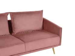 Online Beliani Sohvasetti Samettinen Vaaleanpunainen Maura
