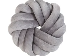 Tekstiilit<Beliani Solmutyyny 30 X 30 Cm Samettinen Harmaa Kimalteella Akola