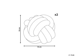 Tekstiilit<Beliani Solmutyyny Buklee Harmaa 19 Cm 2 Kpl Malni