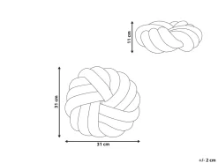 Tekstiilit<Beliani Solmutyyny Buklee Harmaa 31 X 31 Cm Akola