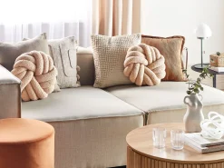 Tekstiilit<Beliani Solmutyyny Buklee Vaalea Beige 31 X 31 Cm 2 Kpl Akola