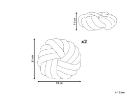 Tekstiilit<Beliani Solmutyyny Buklee Vaalea Beige 31 X 31 Cm 2 Kpl Akola
