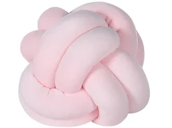 Tekstiilit<Beliani Solmutyyny Sametti Vaaleanpunainen 20 X 20 Cm Malni