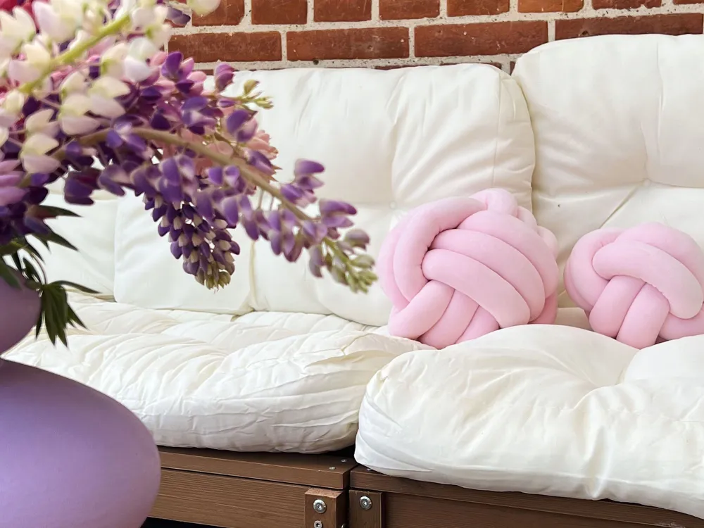 Tekstiilit<Beliani Solmutyyny Sametti Vaaleanpunainen 30 X 30 Cm Malni