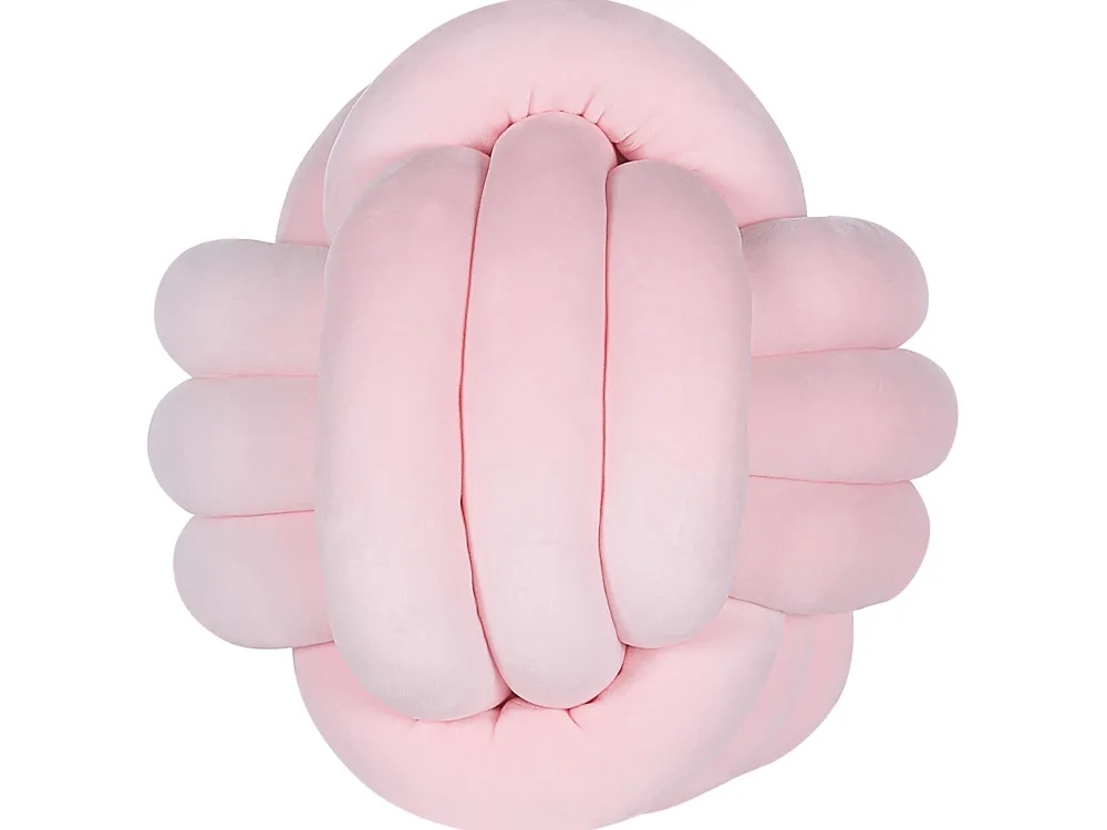 Tekstiilit<Beliani Solmutyyny Sametti Vaaleanpunainen 30 X 30 Cm Malni