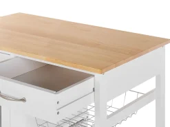 Säilytys<Beliani Tarjoiluvaunu 2 Laatikkoa Kaappi Vaalea Puu/Valkoinen Boves