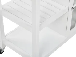 Säilytys<Beliani Tarjoiluvaunu 2 Laatikkoa Kaappi Vaalea Puu/Valkoinen Genoa