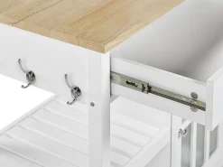 Säilytys<Beliani Tarjoiluvaunu 2 Laatikkoa Kaappi Vaalea Puu/Valkoinen Genoa