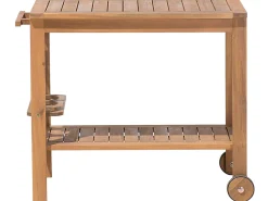 Cheap Beliani Tarjoiluvaunu Akaasia Vaalea Puu Sassari