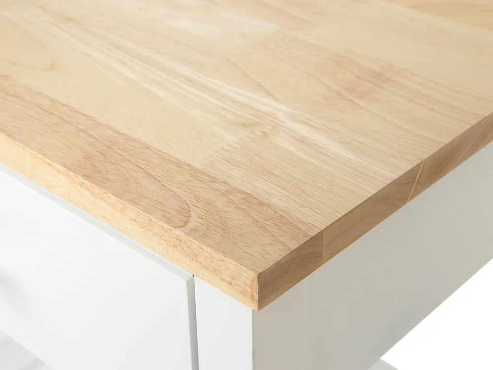 Säilytys<Beliani Tarjoiluvaunu Laatikko Vaalea Puu/Valkoinen Hiuma