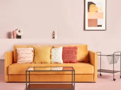 Shop Beliani Tarjoiluvaunu Lasitasolla Metalli Musta Alamo