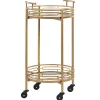 Säilytys<Beliani Tarjoiluvaunu Peililasitasolla Rauta Kulta Farley