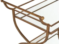 Säilytys<Beliani Tarjoiluvaunu Peililasitasolla Rauta Kulta Larino