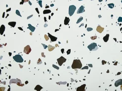 Clearance Beliani Tarjoiluvaunu Terrazzo Kuvio Valkoinen/Kulta Shafter