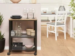 Best Beliani Tarjoiluvaunu Tumma Puu/Musta Bolzano