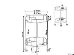 Säilytys<Beliani Tarjoiluvaunu Vaalea Puu/Musta Hiko