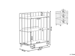 Säilytys<Beliani Tarjoiluvaunu Vaalea Puu/Musta Gabbs