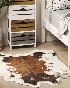 Best Beliani Tekotalja Ruskea/Valkoinen 60 X 90 Cm Nambung