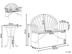 Best Beliani Terassipenkki Ja Poyta Metalli Vaaleanpunainen Cavinia