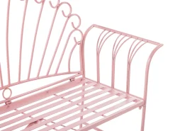 Best Beliani Terassipenkki Ja Poyta Metalli Vaaleanpunainen Cavinia