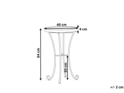 Ulkokalusteet<Beliani Terassipoyta Metalli Vaaleanpunainen 40 Cm Cavinia