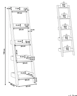 Shop Beliani Tikashylly 5 Hyllya Harmaa Mobile Duo