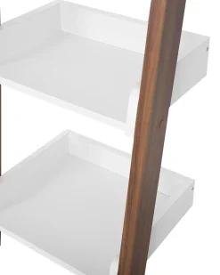 New Beliani Tikashylly 5 Hyllya Tumma Puu/Valkoinen Mobile Duo