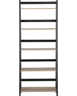 Shop Beliani Tikashylly 5 Hyllya Vaalea Puu/Musta Croydon