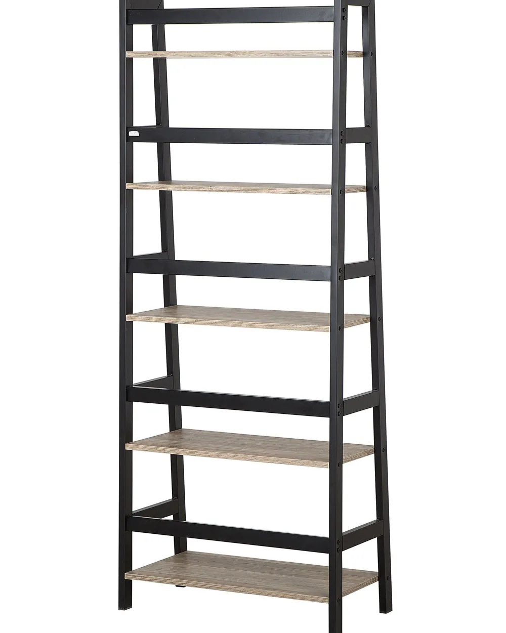 Shop Beliani Tikashylly 5 Hyllya Vaalea Puu/Musta Croydon