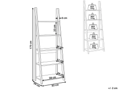 Sale Beliani Tikashylly 5 Hyllya Vaalea Puu Wilton