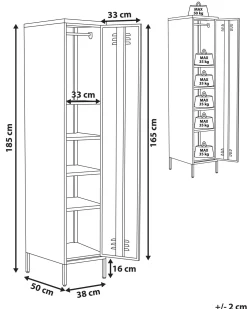 Säilytys<Beliani Toimistokaappi Teras 5 Hyllya Laivastonsininen Frome