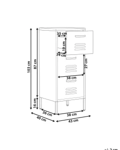 Säilytys<Beliani Toimistokaappi Teras 3 Laatikkoa Laivastonsininen Wostok