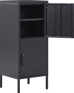 Cheap Beliani Toimistokaappi Teras 2 Ovea Musta Huron