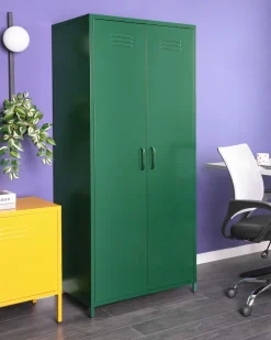 New Beliani Toimistokaappi Teras 2 Ovea Vihrea Varna