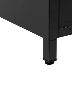 Best Beliani Toimistokaappi Teras 2 Ovea Musta Varna