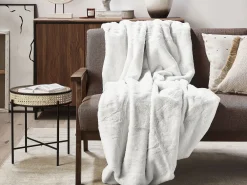 Flash Sale Beliani Torkkupeitto Kangas Luonnonvalkoinen 200 X 220 Cm Chaab