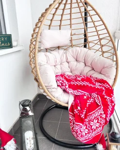 Tekstiilit<Beliani Torkkupeitto Kangas Punainen/Valkoinen 150 X 200 Cm Vantaa