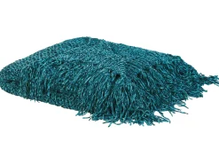 Discount Beliani Torkkupeitto Kangas Smaragdinvihrea 150 X 200 Cm Hamat