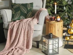 Tekstiilit<Beliani Torkkupeitto Kangas Vaaleanpunainen 150 X 200 Cm Haifa