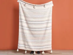 Tekstiilit<Beliani Torkkupeitto Puuvilla Beige 130 X 170 Cm Yarseli