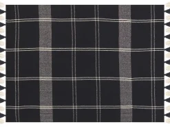 Tekstiilit<Beliani Torkkupeitto Puuvilla Musta 130 X 170 Cm Kulac