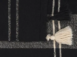Tekstiilit<Beliani Torkkupeitto Puuvilla Musta 130 X 170 Cm Kulac