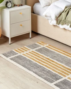 Tekstiilit<Beliani Torkkupeitto Puuvilla Oliivinvihrea 125 X 150 Cm Yarsa