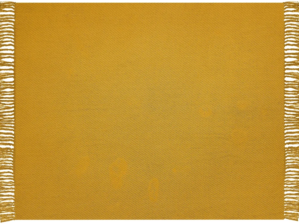 Flash Sale Beliani Torkkupeitto Puuvilla Sinapinkeltainen 125 X 150 Cm Yarsa