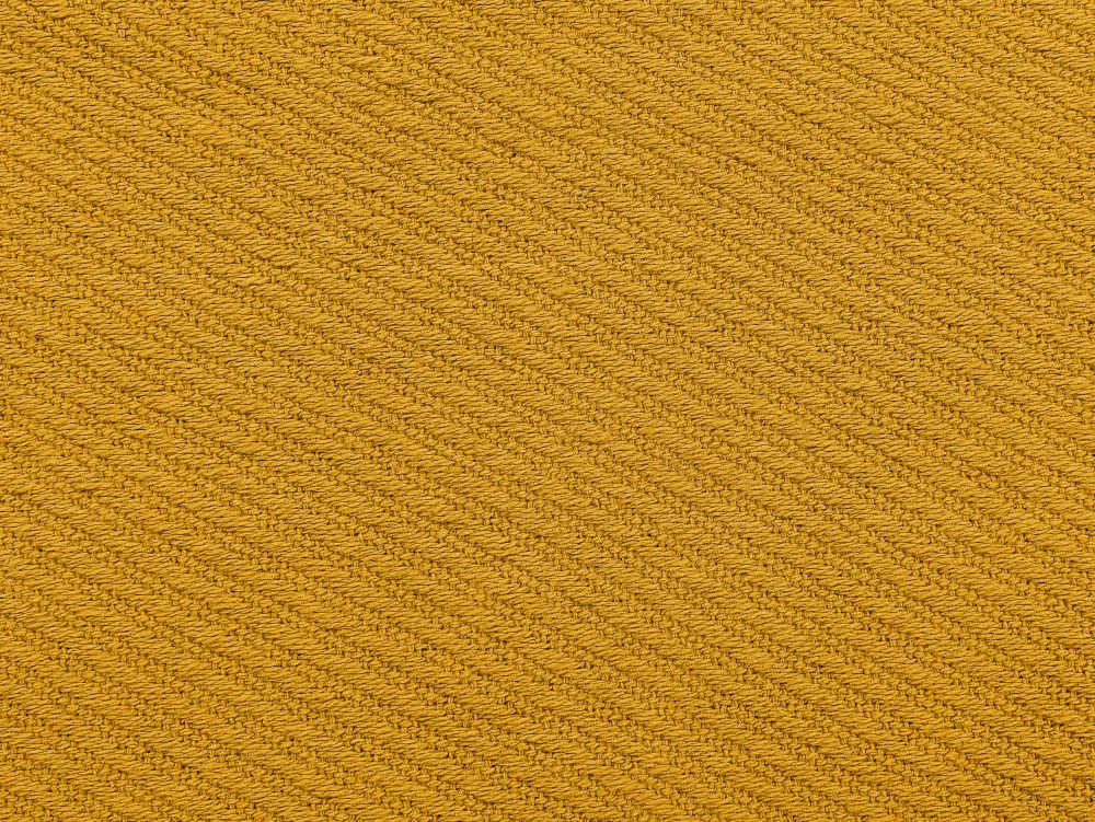 Flash Sale Beliani Torkkupeitto Puuvilla Sinapinkeltainen 125 X 150 Cm Yarsa
