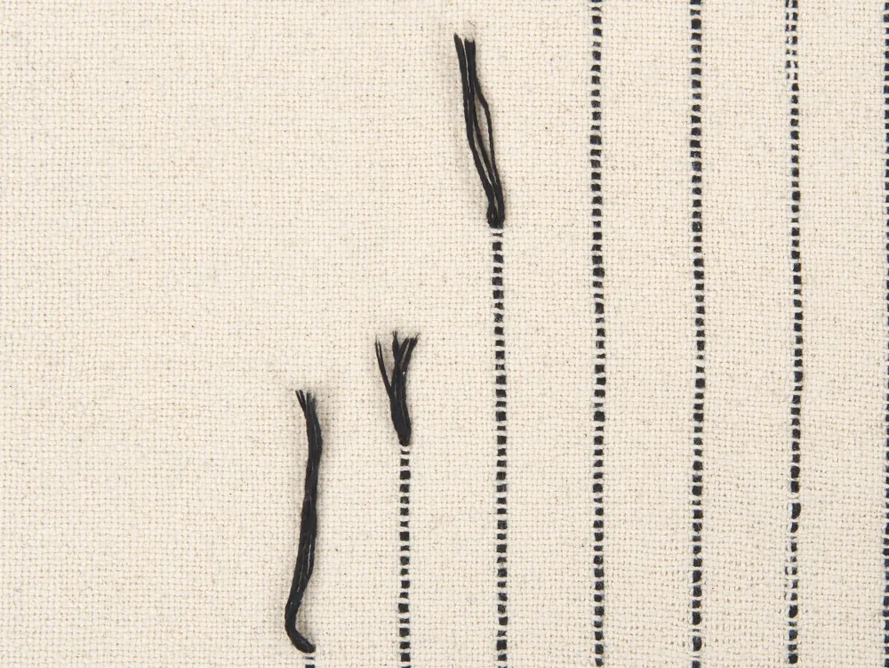 Shop Beliani Torkkupeitto Puuvilla Vaalea Beige/Musta 130 X 170 Cm Uluyol