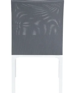 Online Beliani Tummanharmaa Alumiininen Puutarhatuoli 4 Kpl Bacoli