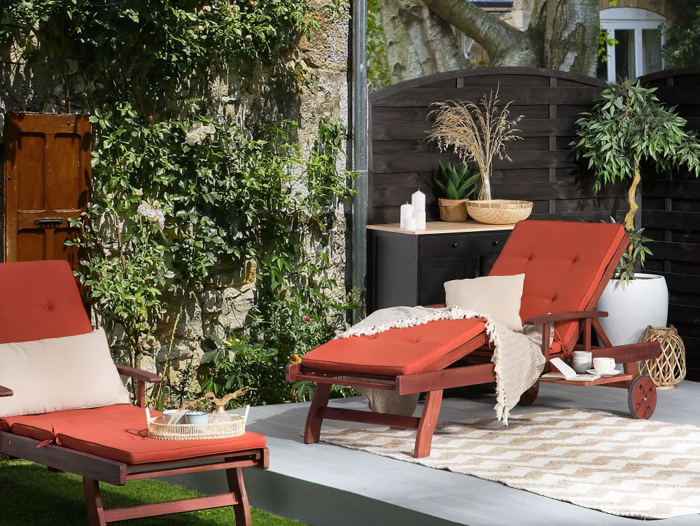 Tekstiilit<Beliani Tummanpunainen Pehmuste Lepotuoliin Toscana/Java