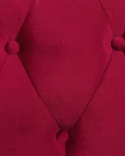 Nojatuolit<Beliani Tummanpunainen Samettiverhoiltu Nojatuoli Chesterfield